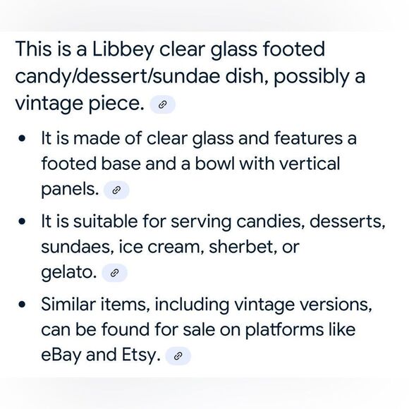 Libby Vintage Clear Glass Ribbed Compote Dessert Dish Scalloped Pedestal 2 Bowls - Picture 13 of 13